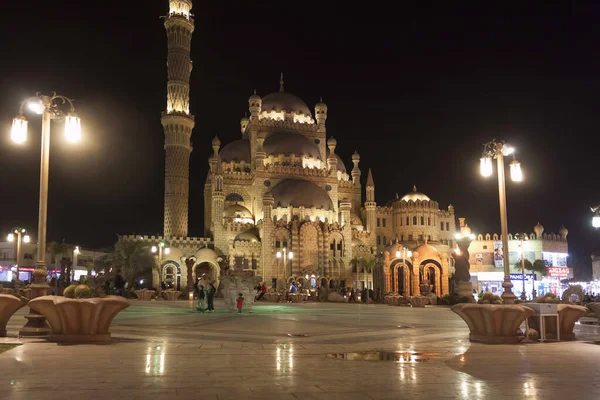 Sharm Sheikh Egypt February 2018 Evening Square Front Mosque Old — Stock Photo, Image