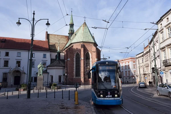 Krakau Polen November 2021 Allerheiligenplatz Krakau Hintergrund Die Kirche Des — Stockfoto