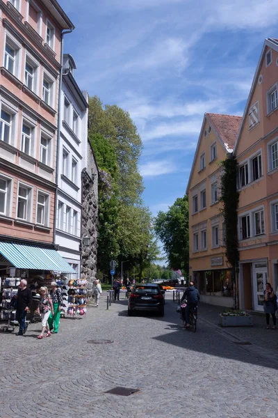 Lindau Bavaria เยอรม พฤษภาคม 2022 บนถนนของเม องเก าบนเกาะล นดา — ภาพถ่ายสต็อก