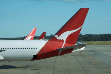 Havalimanı düzlem, qantas havayolu