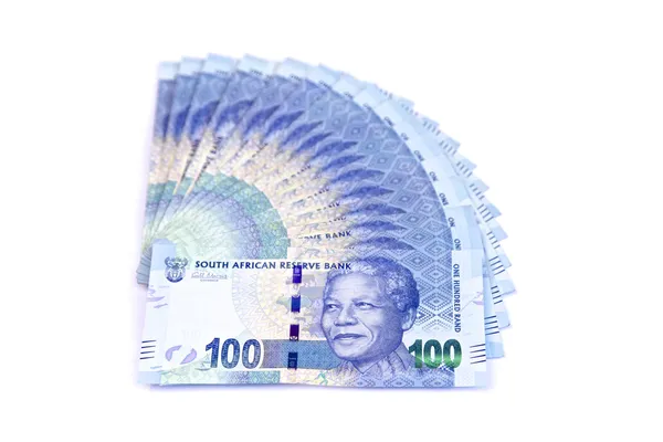 South African, New one hundred bank notes — Stock Photo, Image