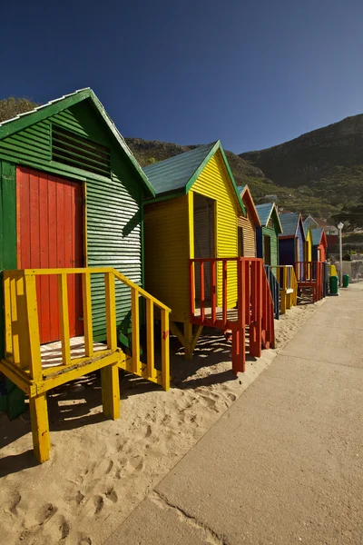 Beach Cabins, Кейптаун — стокове фото