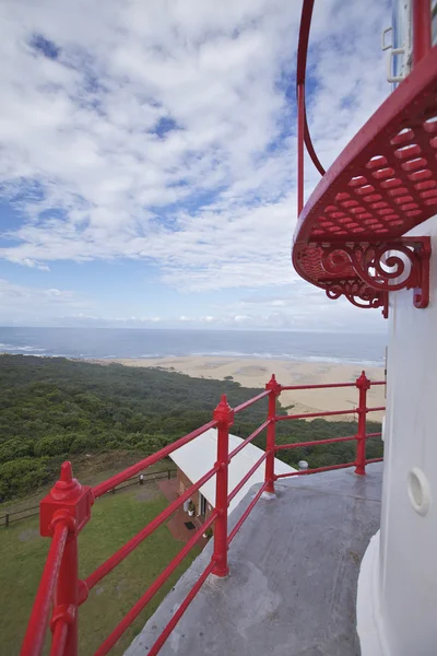 Großer fish point leuchtturm in port alfred — Stockfoto