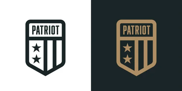 Abstract Usa Flag Icon Proudly American Patriot Badge Design United —  Vetores de Stock