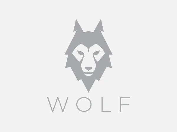 Concept Wolf Head Logo Design Wild Predator Animal Icon Wildlife — Vettoriale Stock