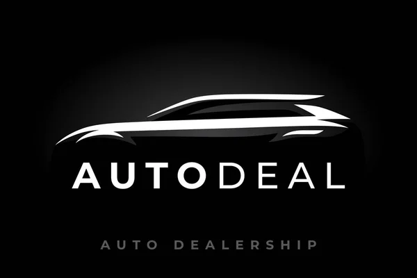 Design Des Auto Logos Sport Utility Vehicle Silhouette Autohaus Emblem — Stockvektor