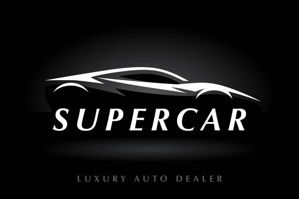 Logotipo Supercarro Veículo Esportivo Luxo Motor Carro Concessionário Emblema Ícone —  Vetores de Stock