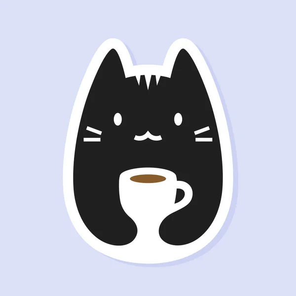 Cute Cat Kawaii With Milk Illustration' Sticker