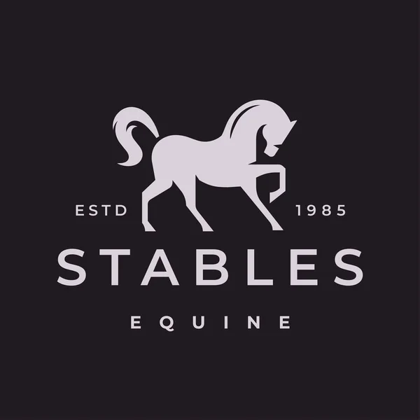 Дизайн Логотипу Коня Рівноправний Значок Стайні Символ Кінного Коня Емблема — стоковий вектор