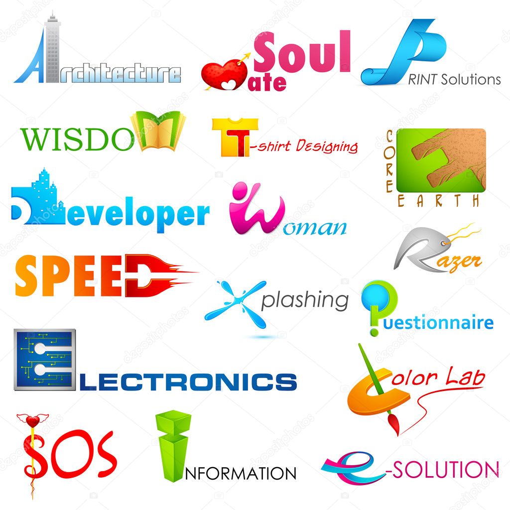 Illustration of set of symbol for designing