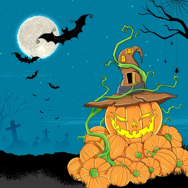 Abóbora de Halloween — Vetor de Stock