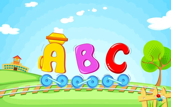 ABC tåg — Stock vektor
