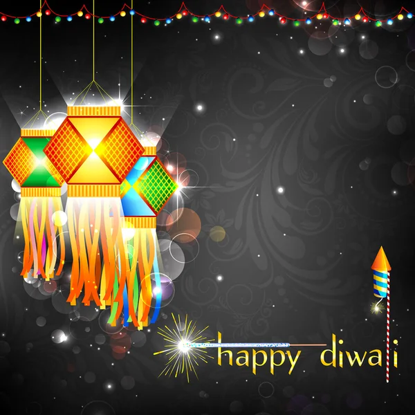Lanterna de suspensão Diwali — Vetor de Stock