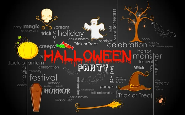 Tipografia di Halloween — Vettoriale Stock