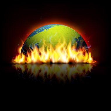 Burning Earth clipart