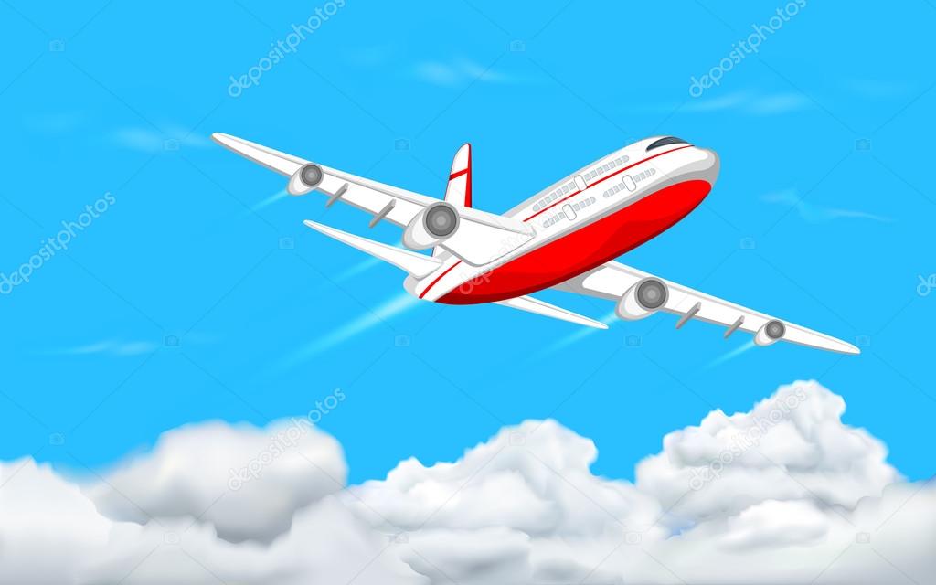Airplane flying in Sky