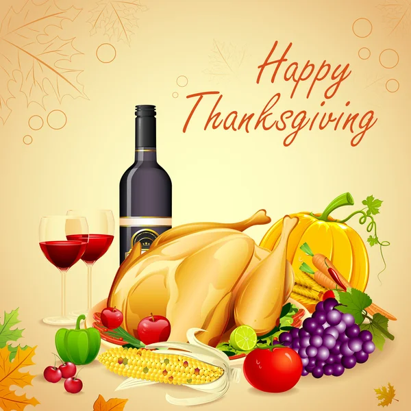 Dîner de Thanksgiving — Image vectorielle