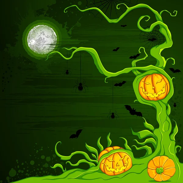 Halloween pompoen boom — Stockvector