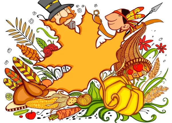 Thanksgiving Doodle — Stockvector