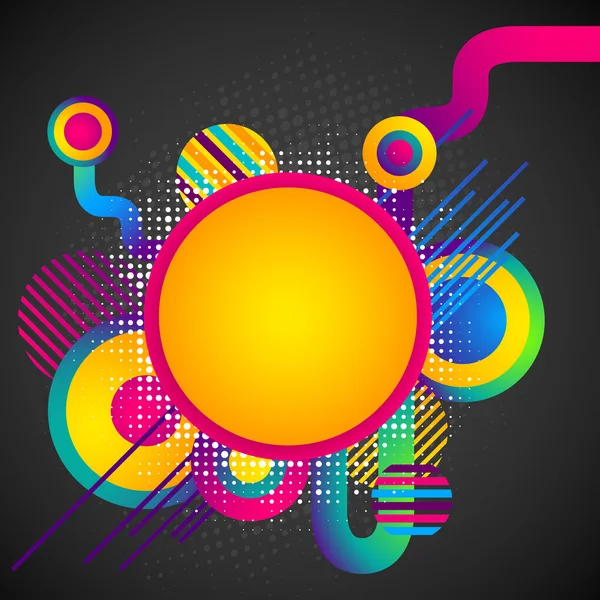 Fond circulaire coloré — Image vectorielle