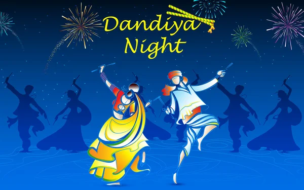 Spela dandiya — Stock vektor