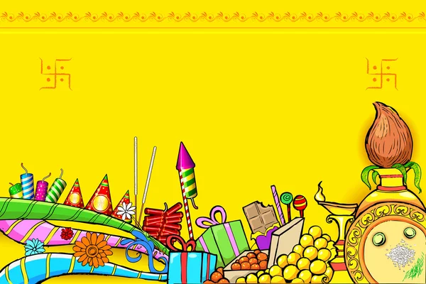 Doodle Diwali — Vector de stock