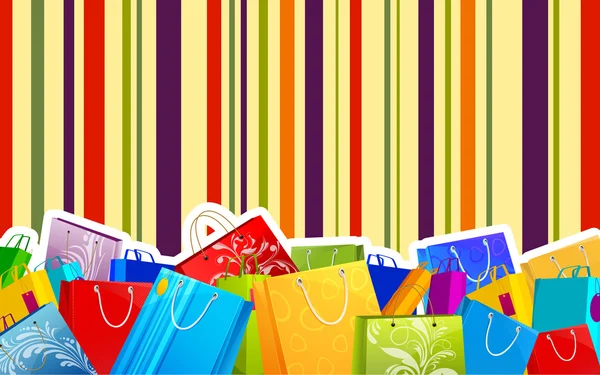 Saco de compras colorido — Vetor de Stock