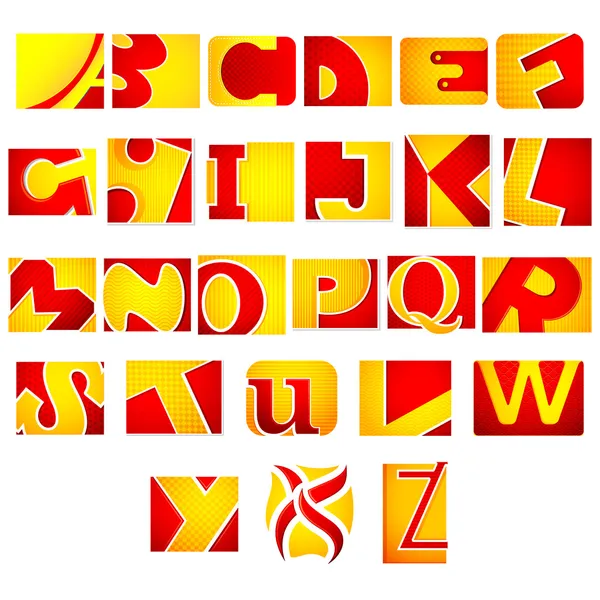 Farbenfrohes Alphabet — Stockvektor