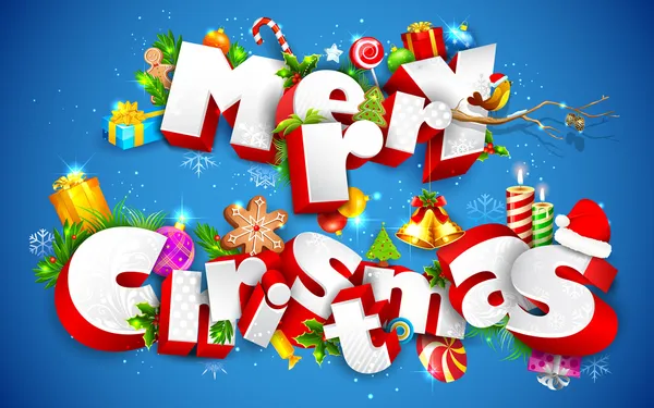 vrolijk kerstfeest — Stockvector © vectomart #14037688