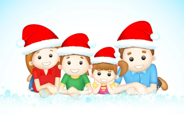 Familia de Navidad — Vector de stock