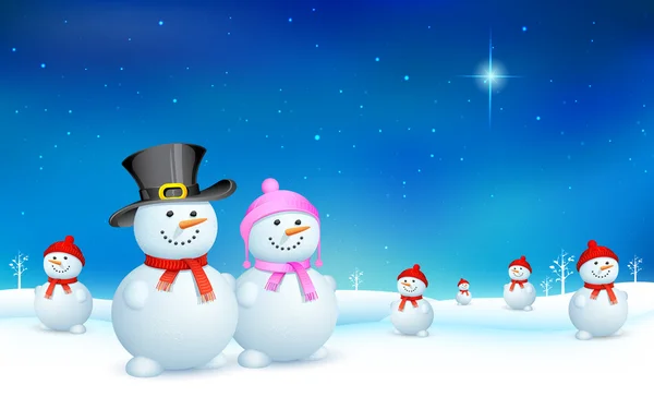 Snowman Christmas — Stockvector