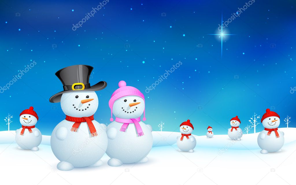 Snowman in Christmas