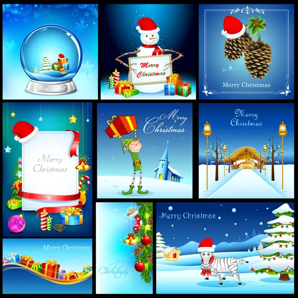 Christmas Background Template — Stock Vector