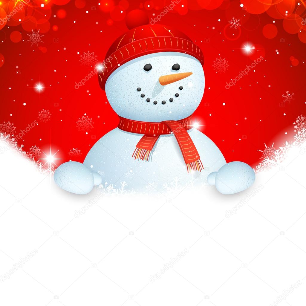Christmas Banner with Snowman