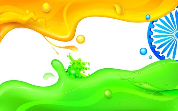 Fondo de la bandera india Splashy — Vector de stock