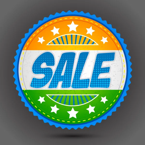 Sale Badge in Indian Tricolor — Stock Vector