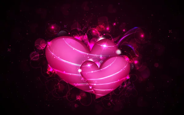 Glanzende valentine hart — Stockvector