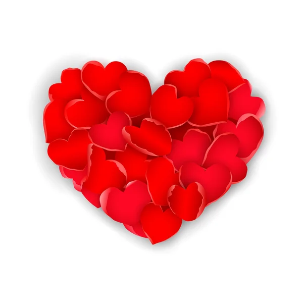 Καρδιά ροδοπέταλα — Διανυσματικό Αρχείο