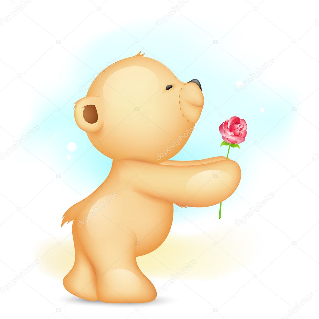 Teddy bear in different pose Royalty Free Vector Image