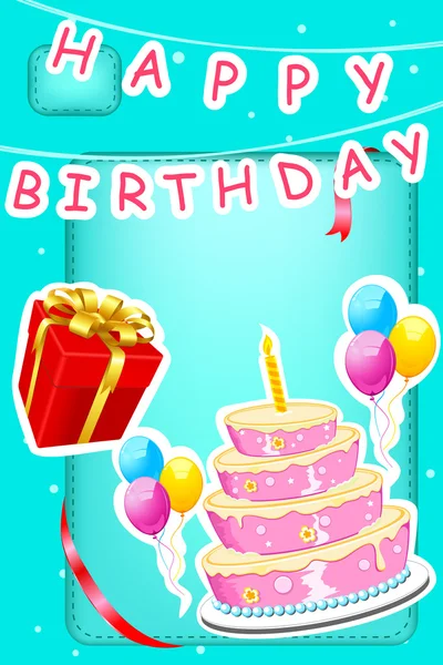 Tarjeta de cumpleaños — Vector de stock