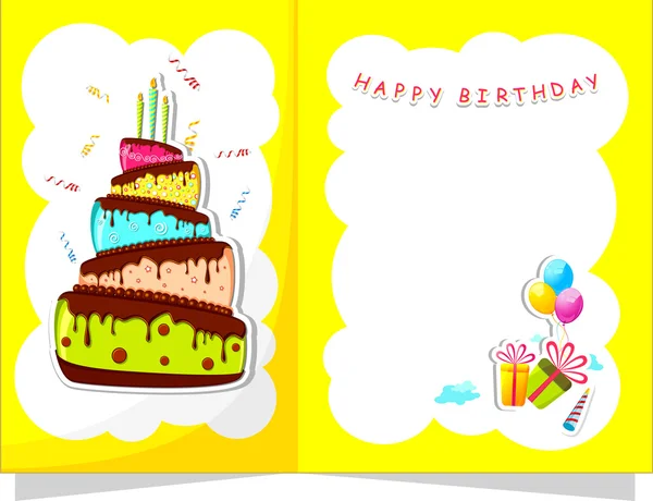 Tarjeta de cumpleaños — Vector de stock