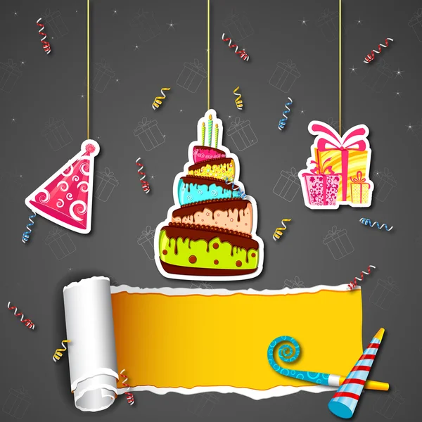 Tarjeta de cumpleaños — Vector de stock