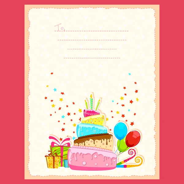 Tarjeta de cumpleaños — Archivo Imágenes Vectoriales