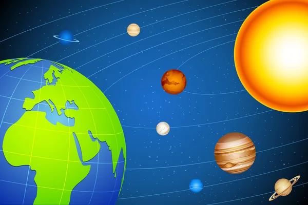 Sistema solar — Vector de stock