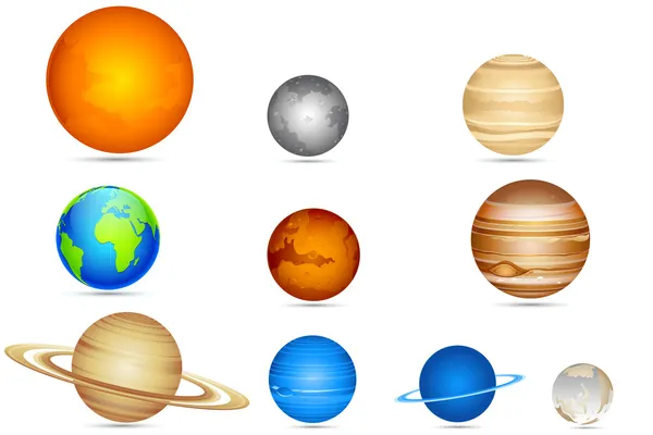 Set of Planets — Stock Vector