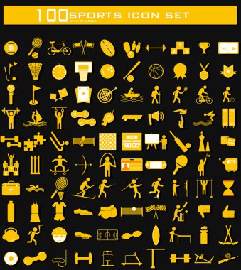 yüz temiz spor Icon set