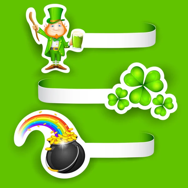 Étiquette de jour de saint Patrick — Image vectorielle