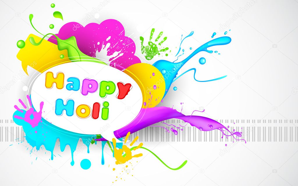 Colorful Splash in Holi Wallpaper