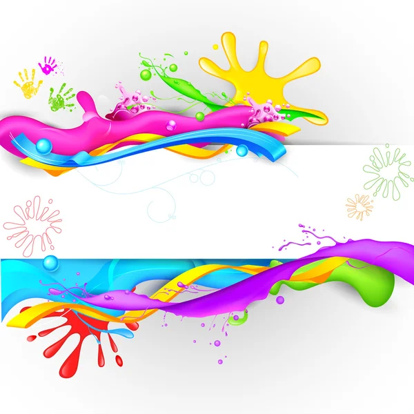 Kleurrijke plons in holi behang — Stockvector