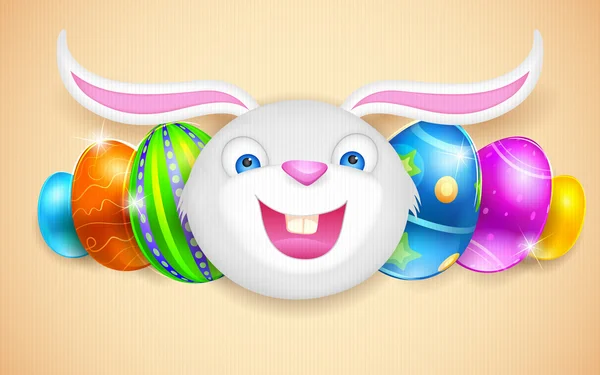 快乐兔子的复活节彩蛋 — 图库矢量图片
